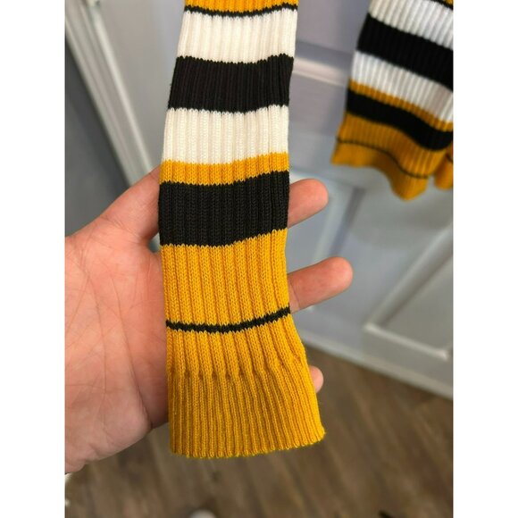 Roma Knit Women’s Petite Yellow Black And White Sweater Top Size Large - Picture 4 of 4